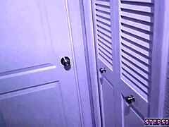 Teen amateur blonde takes intense anal pounding in POV style with hardcore assfucking as the suspended step sis