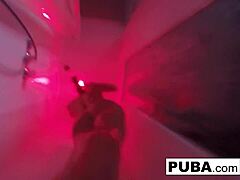 Hot kendra cole steps into the shower, lathering up her skinny brunette body for a sexy solo masturbation session.