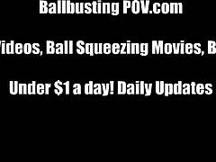 Hey, I'm totally gonna kick those balls hard in this femdom session! 😈