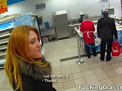 hey, wanna fuck a clueless redhead like renata in her shaved pussy and cum on her glasses?