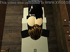 Roblox emo chick experiences intense action on bed part 2