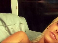 natasha casually teases her big tits and tight pussy in sexy lingerie