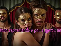 so i ended up turning into the little slut for my husband's friends in this erotic real story with synthetic images and voice