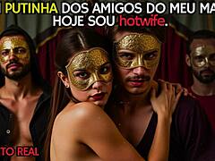 so i ended up turning into the little slut for my husband's friends in this erotic real story with synthetic images and voice