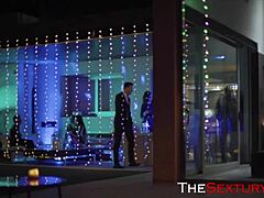 What if a horny cougar demands a wild threeway with blowjobs and doggystyle after partying