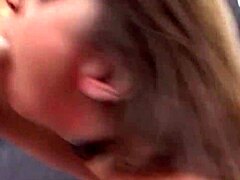 In a wild scene, the slutty brunette in high heels rides cowgirl style, reaching orgasm during rough hardcore sex with dirty talk and cum in mouth.