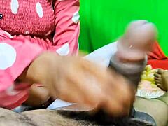 Indian girlfriend's tight pussy fucked hard outdoors by boyfriend