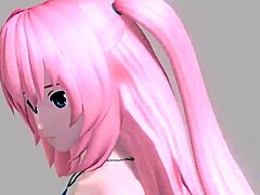 hatsune miku and luka perform in world's end dancehall with project diva nude mod fully exposed