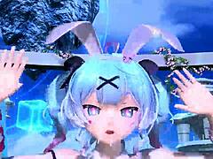 Hatsune Miku AI no uta project diva nude mod rabbit hole costume big tits ass
