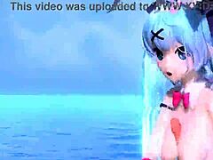 Hatsune Miku AI no uta project diva nude mod rabbit hole costume big tits ass