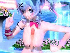 Hatsune Miku AI no uta project diva nude mod rabbit hole costume big tits ass