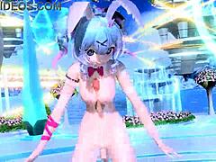 Hatsune Miku AI no uta project diva nude mod rabbit hole costume big tits ass