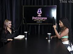 The client wanted to spank her so he did anal sex with two cocks in her ass. Vicky Menage always felt curious about this fetish in sheer red lingerie.