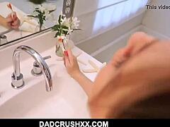 uh, ginger hot teen 18+ stepdaughter maya kendrik gets that big cock pov fuck while brushing teeth, daddy pounding her rough