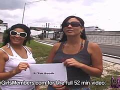 cora and kendra strip down casually in sunny tampa florida for a fun comic outdoor adventure.