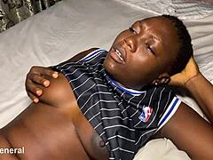 long strokes in bedroom make ebony pussy cream and drip all over his dick during homemade session