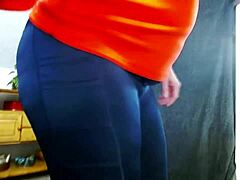 dawn's fine fat ass in tights, showing off with orgasm denial