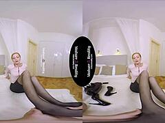Maturereality - Skinny Mature Gives Footjob and Rides in Stockings at Hotel Room Fuck Session