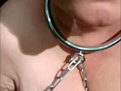 omg, this slutty french maid gets spanked and bound in the forest for outdoor bdsm fun! 😈🔗