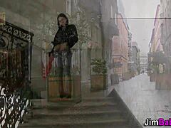 Teen grabs old british cock in stockings for a hardcore pov blowjob scene with deep sucking action