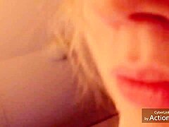 This hot young 18+ blonde with big tits starts by titty fucking the cock, then rides it hard in a homemade compilation of cumshots.