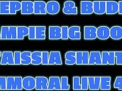 Curvy Stepsis Taissia Shanti Blackmails Stepbrother for MMF Threesome Fuck