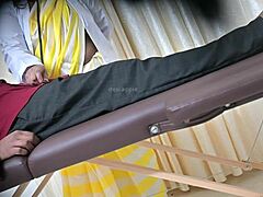 Doctor, slide your hand over my cock like that - lucky patient getting this intense handjob in hospital.