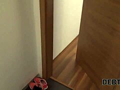 Muscular Man Enjoys Intimate Encounter with Adorable Young Debtor in Need