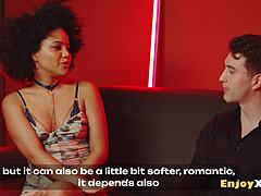 fiery spanish couple in interracial sex with rough blowjob riding cunilingus cum on face and hairy cunt