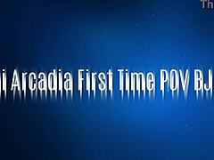 Dani Arcadia performs her initial blowjob captured on camera for the promo.