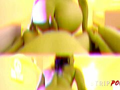 Channy Crossfire strips and spanks in intense lap dance with ass worship