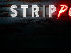 Channy Crossfire strips and spanks in intense lap dance with ass worship