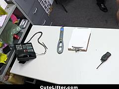 omg, this cute teen gets taken to back room for shoplifting suspicions - cutelifter 😱 what happens next??