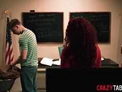 Rough anal sex pounds horny big tits milf teacher into double penetration ecstasy