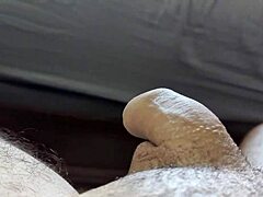Intense Close-Up of Big Cock Amateur Solo Masturbation in the Bedroom During Early Morning Hours