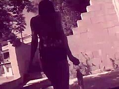 Brunette milf Haley always horny for outdoor anal and takes cum load!