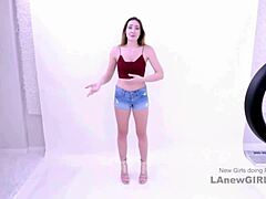 High-Fashion Brunette Gets Fucked at Modeling Audition