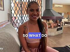 Petite 18+ Latina Teen Delivers Extreme Sloppy Deepthroat with Natural Tits Blowjob POV Rimjob