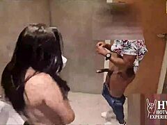 famous actress video leaks of sucking big black cock waiter in restaurant bathroom as married housewife flashes and gets humiliated in public