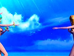 oh gosh, i mean, hatsune miku and rin in project diva nude mod, all fully nude like