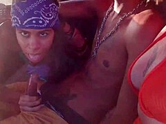 Friends have a wild group session inside a moving car with Brazilian amateurs