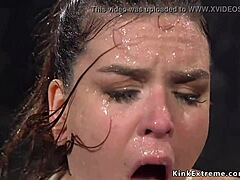hey, you think this hogtied brunette slut can handle the water bondage and rough bizarre pain as a tied up slave?