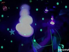 Samantha Saint Lesbian Black Light With Big Tits Blonde And Pussy Action In High Definition Pornstar Sex