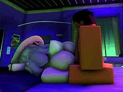 Roblox Bunnygirl Roommate Craves Huge Cock Blowjob and Creampie in 3D Dorm Fun!
