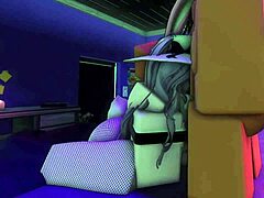 Roblox Bunnygirl Roommate Craves Huge Cock Blowjob and Creampie in 3D Dorm Fun!