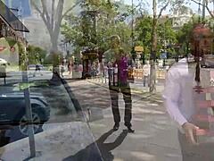 Milf Amber Jayne teases with footjob in stockings before bare feet fuck.