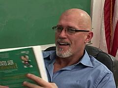 Petite Teen with Prominent Clit Deceives Ugly Old Teacher into Taboo Doggystyle Fuck and Facial