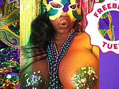 I flash my big natural tits as ebony pornstar jessica grabbit at mardi gras