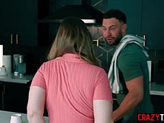 Desperate busty teen Codi Vore trades rough doggystyle sex and deepthroat for shelter