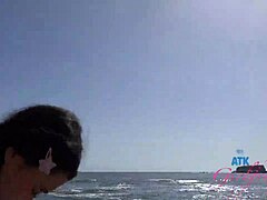 Cruising along the sunny coast with adorable Brianna Arson and enjoying a casual public chat in POV style